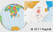 Political Location Map of HEILBRON, highlighted country