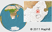 Satellite Location Map of HEILBRON, highlighted country