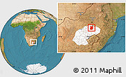 Satellite Location Map of HEILBRON, highlighted parent region