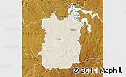 Shaded Relief Map of HEILBRON, physical outside