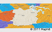 Shaded Relief Panoramic Map of HEILBRON, political outside