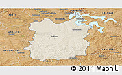 Shaded Relief Panoramic Map of HEILBRON, satellite outside