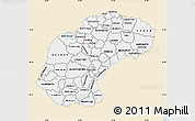 Classic Style Map of Free State, single color outside