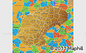 Physical Map of Free State, political outside