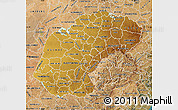 Physical Map of Free State, satellite outside