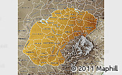 Physical Map of Free State, semi-desaturated