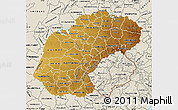 Physical Map of Free State, shaded relief outside