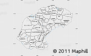 Silver Style Map of Free State, single color outside