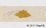 Physical Panoramic Map of PARYS, lighten