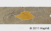 Physical Panoramic Map of PARYS, semi-desaturated