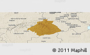 Physical Panoramic Map of PARYS, shaded relief outside