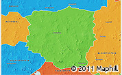 Political 3D Map of PETRUSBURG