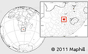 Blank Location Map of PETRUSBURG
