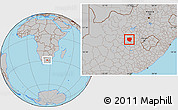 Gray Location Map of PETRUSBURG
