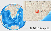 Shaded Relief Location Map of PETRUSBURG