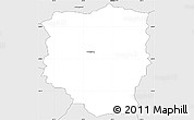 Silver Style Simple Map of PETRUSBURG