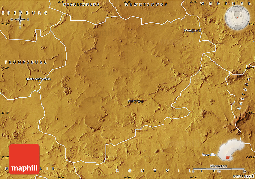 Physical Map of SMITHFIELD