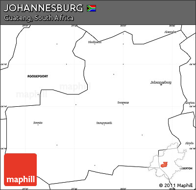 Blank Simple Map of JOHANNESBURG