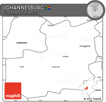 Blank Simple Map of JOHANNESBURG