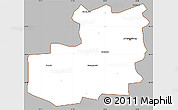 Gray Simple Map of JOHANNESBURG, cropped outside