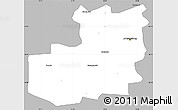 Gray Simple Map of JOHANNESBURG, single color outside