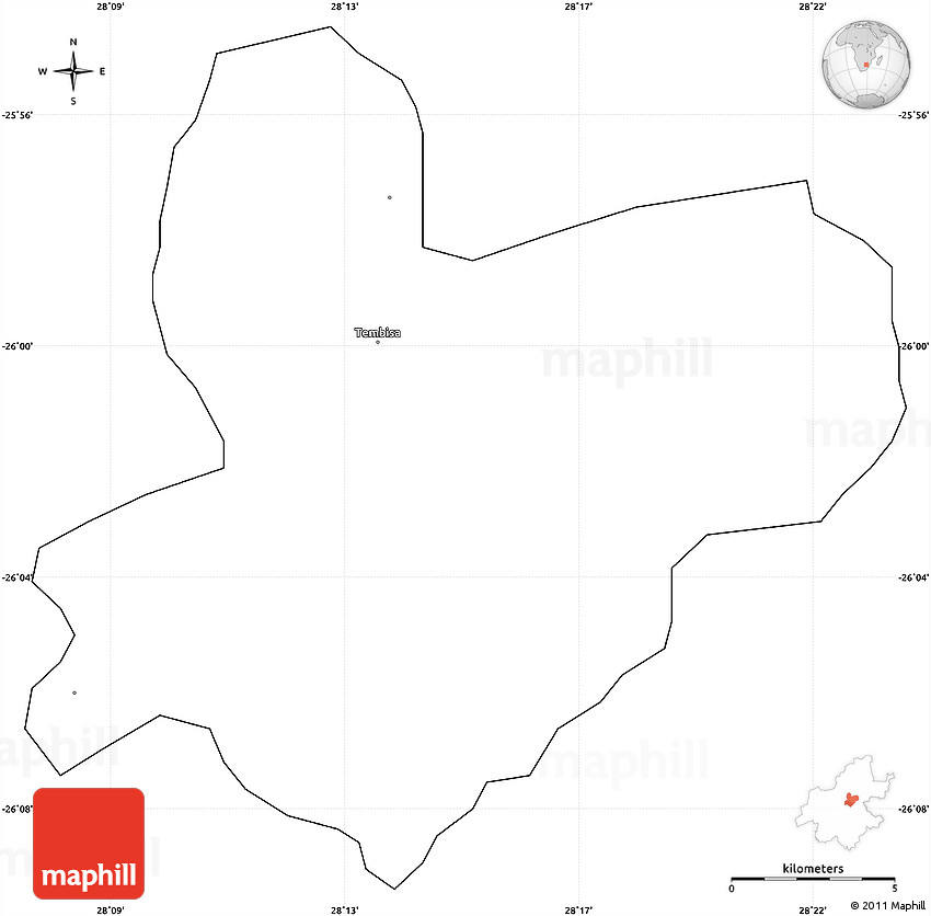 Blank Simple Map of KEMPTON PARK, cropped outside