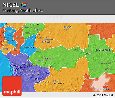 Political 3D Map of NIGEL