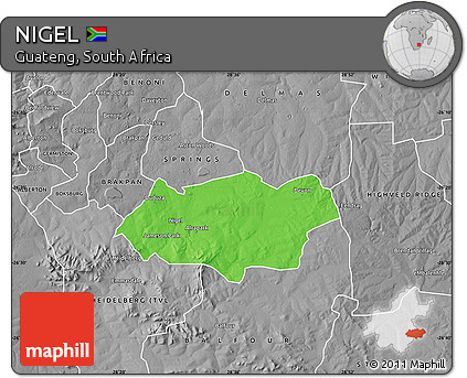 Political Map of NIGEL, desaturated