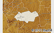 Shaded Relief Map of NIGEL, physical outside
