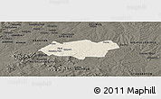 Shaded Relief Panoramic Map of NIGEL, darken