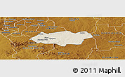Shaded Relief Panoramic Map of NIGEL, physical outside