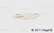 Shaded Relief Panoramic Map of NIGEL, single color outside