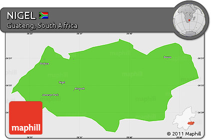 Political Simple Map of NIGEL, single color outside