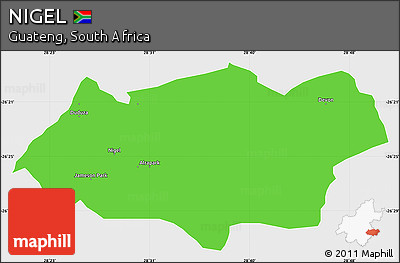 Political Simple Map of NIGEL, single color outside