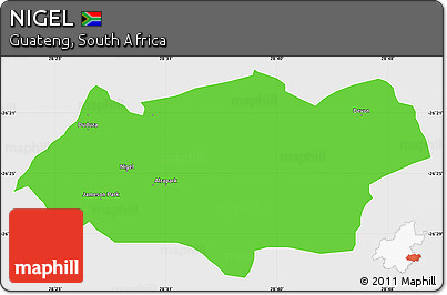 Political Simple Map of NIGEL, single color outside