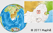 Physical Location Map of PRETORIA, highlighted country