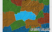 Political Map of RANDFONTEIN, darken