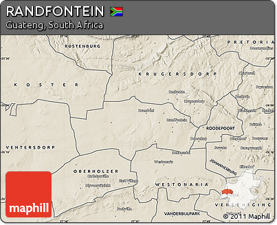 Shaded Relief Map of RANDFONTEIN