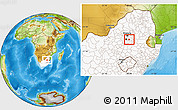 Physical Location Map of SPRINGS, highlighted country