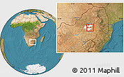Satellite Location Map of SPRINGS, highlighted parent region