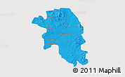 Political 3D Map of VEREENIGING, cropped outside