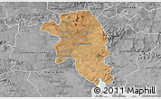 Satellite 3D Map of VEREENIGING, desaturated