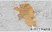 Satellite 3D Map of VEREENIGING, lighten, desaturated