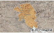 Satellite 3D Map of VEREENIGING, semi-desaturated
