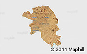 Satellite 3D Map of VEREENIGING, single color outside