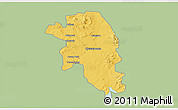 Savanna Style 3D Map of VEREENIGING, single color outside