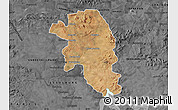 Satellite Map of VEREENIGING, darken, desaturated
