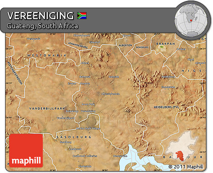 Satellite Map of VEREENIGING