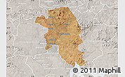 Satellite Map of VEREENIGING, lighten, semi-desaturated