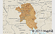 Satellite Map of VEREENIGING, shaded relief outside